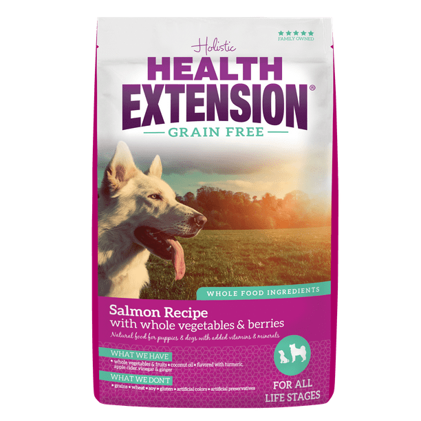 Health Extension Grain Free Salmon Recipe Dry Dog Food, 4pounds