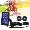 thumbnail image 3 of Electric Bicycle LCD Computer, ABS Housing External 3 Way Button 36V 48V High Toughness Easily View Electric Bicycle Display Meter  for 22.2mm Handlebars, 3 of 8