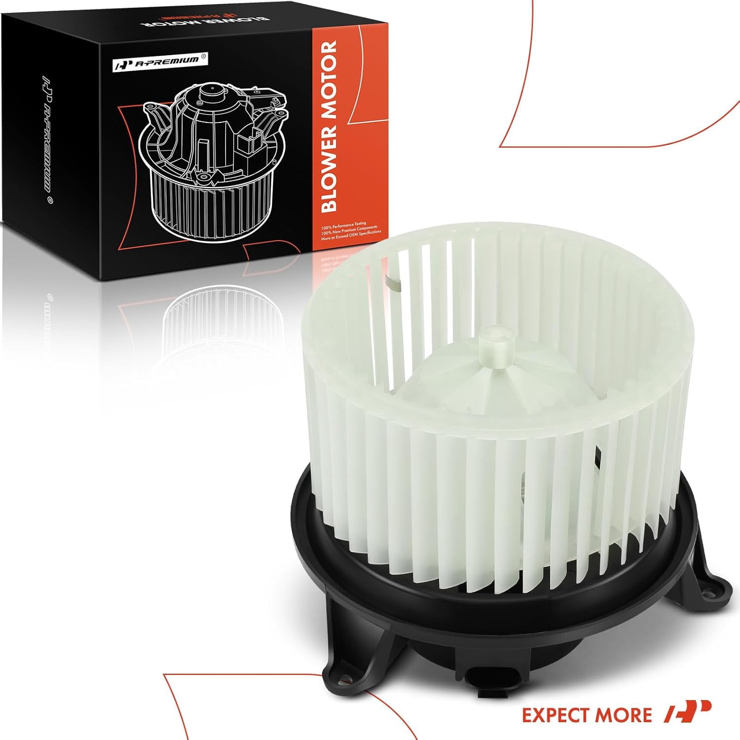 A-Premium Heater Blower Motor with Fan Cage Replacement for Chevrolet Silverado Avalanche GMC Sierra 1500 2500 Cadillac Escalade EXT Hummer H2
