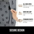 thumbnail image 3 of GORILLA GRIP Dog Crate Cover, Fits 24" Indoor Kennel Cage, Breathable Mesh Windows, Gray Paw, 3 of 10