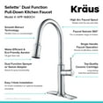 thumbnail image 4 of KRAUS Sellette™ Single Handle Pull Down Kitchen Faucet with Dual Function Sprayhead in Chrome Finish, 4 of 13
