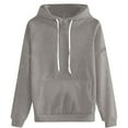 thumbnail image 6 of VBVC No Boundarie Women's Plus Y2k Hoodies,Ladeis 2 Piece Pullover and Sweatpants Set With Pockets,Warm Butt Lift Outfit For Women,Gray,Size L, 6 of 7