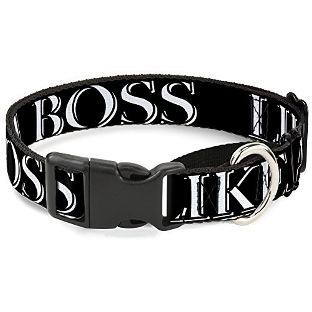 buckle-down mgc-w31255-l like a boss2 black red martingale dog collar