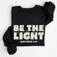 thumbnail image 2 of Be The Light Sweatshirt – Christian Christmas Sweater, Religious Bible Verse Holiday Pullover, Faith-Based Gift for Men & Women, 2 of 7