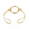 thumbnail image 3 of Brass Round Circle Open Cuff Bangle Wire Wrap Jewelry for Women Golden Inner Diameter: 2-1/2 inch(6.35cm), 3 of 3