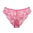 thumbnail image 5 of Clearance Clothes Under $5! TMOYZQ Womens Floral Lace Sexy Sheer Mesh Panties Soft Stretch Breathable Seamless Invisible Bikini Briefs No Show Underwear, 5 of 6