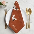 thumbnail image 2 of Japanese Style Cloth Napkins, Vintage Art Cranes Ocean Wave Red Washable and Reusable Dinner Napkins Set of 8, Table Napkin for Kitchen Party Birthday Wedding Hotel Housewarming 20"x20", 2 of 9
