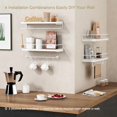 thumbnail image 4 of Bathroom Shelves for Wall Set of 2, White Nursery Floating Book Shelves for Kids Room, Small Wall Mount Bookshelf and Toy Storage Organizer for Baby Toddlers Teens Boys Girls Bedroom, 4 of 6