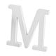 thumbnail image 3 of Mesa auxiliar de madera blanca con letras, moderna y de superficie lisa. M, 3 of 9