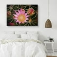 thumbnail image 2 of PixonSign Framed Wall Art Print Blossoming Pink Cactus Flower Nature Wilderness Photography Realism Southwest Closeup Colorful Multicolor Neon for Living Room, Bedroom, Office - 32"x48", 2 of 4
