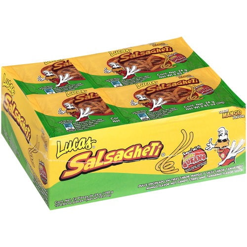 Lucas Salsagheti Mango Candy, 10.2 Oz, 12 Ct - Walmart.com - Walmart.com