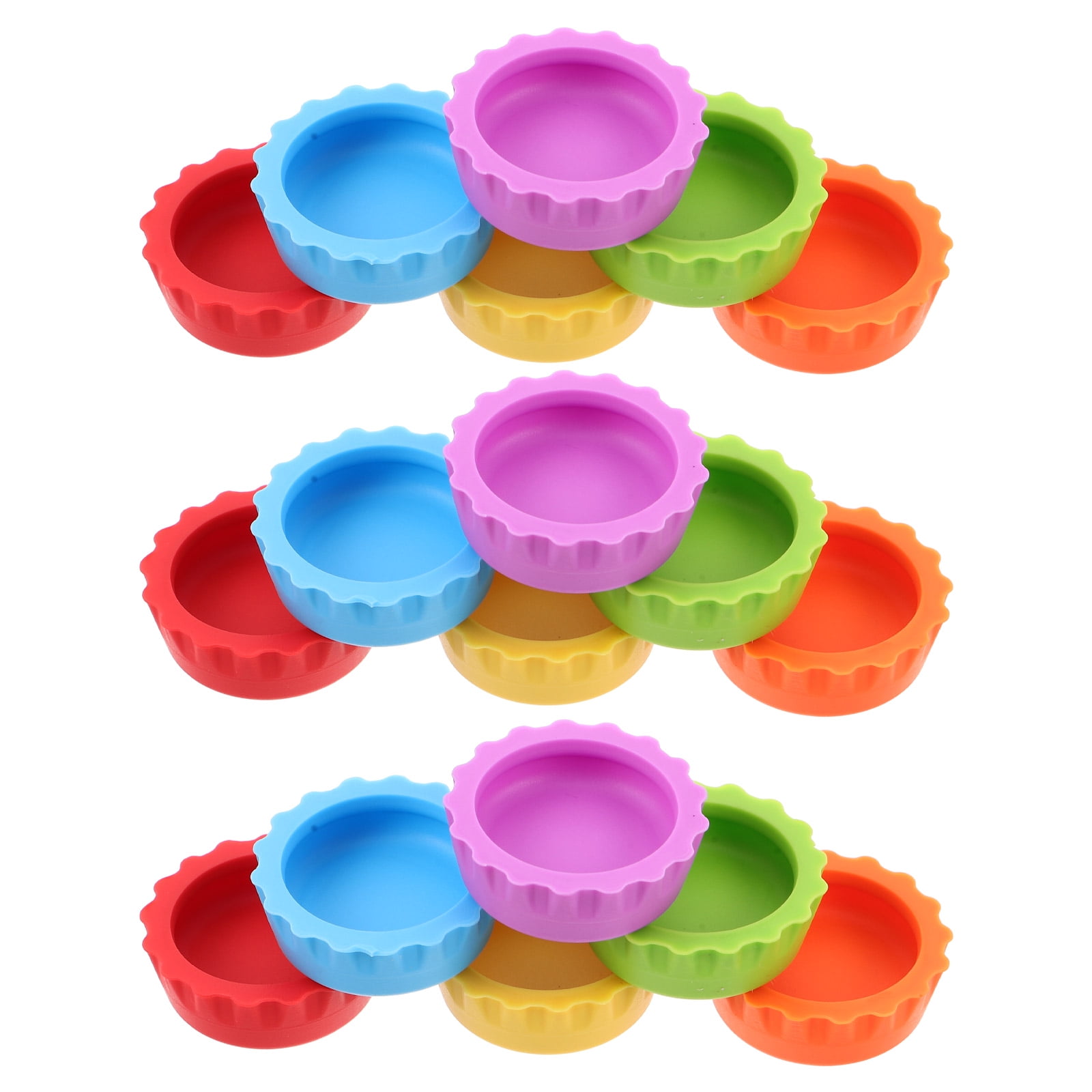 TITINICE 30Pcs Compact Reptile Feeding Dish with Water Bowl Stable Non-Tip Design for Geckos Snakes and Lizards