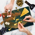 thumbnail image 4 of Fantasy Cutting Board, Flying Man with Balloons in Sky Starry Night Freedom Fun Theme Illustration, Decorative Tempered Glass Cutting and Serving Board, Large Size, Orange Ash Grey, by Ambesonne, 4 of 5