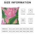 thumbnail image 5 of Pink Green Floral Pillow Covers Flower Print Square Cushion Covers Botanical Plant Teens Throw Pillow Covers Leaf Cushion Covers for Couch Sofa Room Decor, 5 of 5
