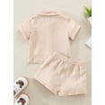 thumbnail image 3 of Bagilaanoe Baby Boys 2Pcs Summer Outfits Short Sleeve T-Shirt Tops Elastic Waistband Shorts Set Toddler Clothes, 3 of 9