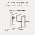 thumbnail image 3 of Covermates Outdoor TV Cover - Fits 70"-73" TVs, 300D Polyester, All-Weather, Full Coverage, 3 of 6