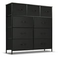 thumbnail image 2 of Simenmax 9 Storage Dresser for Bedroom, Wide Fabric Closet Chests Organizer Tower Furniture, Black, 2 of 7