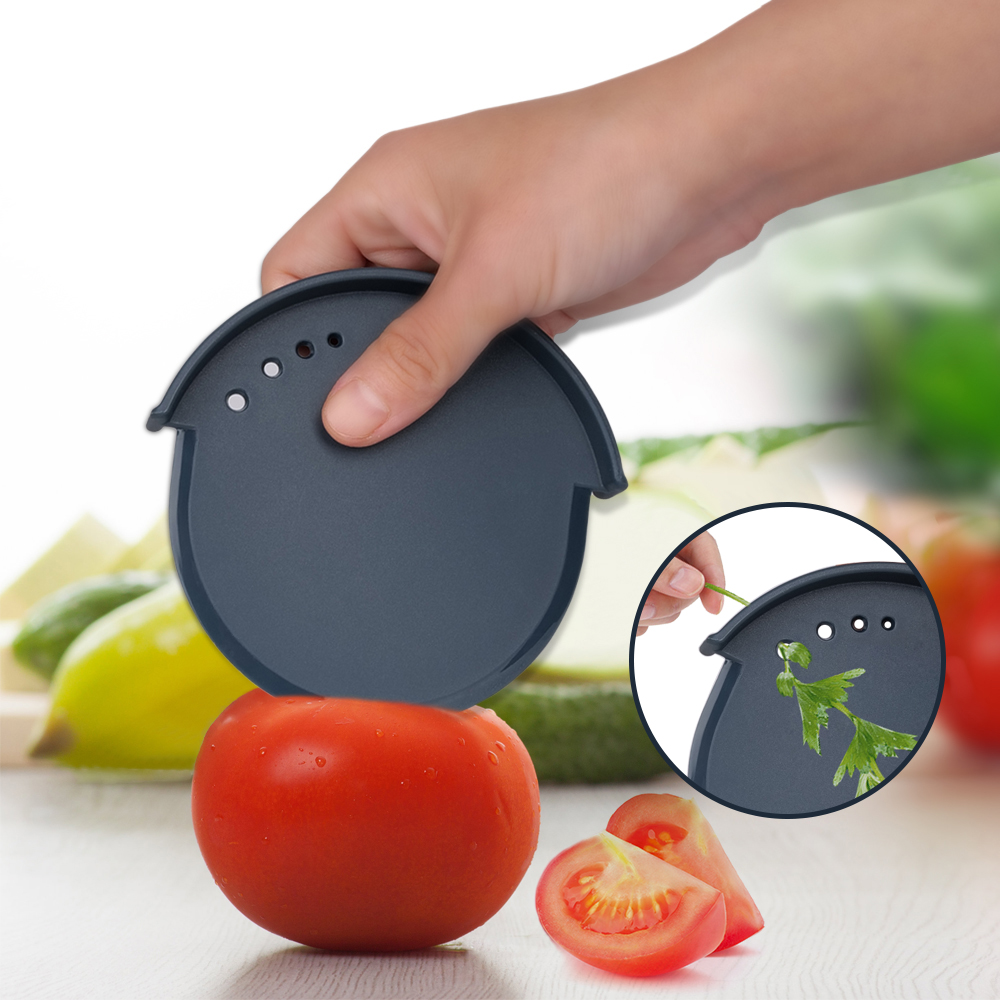 "Crock Sets with 5 Pieces Kitchen Gadgets with Herb Cutter, Melon Baller, Ice Cream Scoop, Y-peeler, Lemon Zester, Bottle Opener in Black"