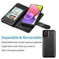 thumbnail image 4 of 6.5" Galaxy A03S 5G Wallet Case, Samsung Galaxy A03S 5G 2021 PU Leather Case, Njjex Luxury PU Leather 9 Card Slots Holder Carrying Folio Flip Cover Kickstand & Hand Strap, 4 of 5