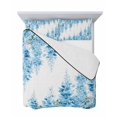 thumbnail image 7 of Quilts Full Size Bedding Set, Teal Blue Wisteria Lightweight Quilted Comforter, Sprinng Summer Pastoral Botanical Soft Reversible Bedspread Coverlet with Pillow Covers for All Season, 78" x 90", 7 of 7