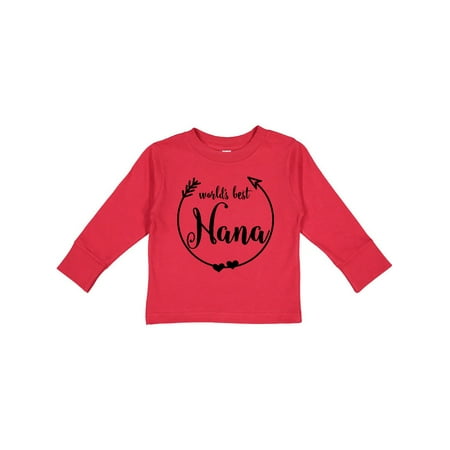 

Inktastic World s Best Nana Gift Toddler Toddler Girl Long Sleeve T-Shirt
