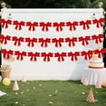 thumbnail image 5 of hulanddfd Red Bows Garland - 118.11" Felts Bows Long String Banners Bows Background Wall Decoration for Wedding Party Family Gathering, 5 of 9