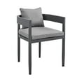 thumbnail image 2 of Argiope Outdoor Patio 5-Piece Dining Table Set in Aluminum with Grey Cushions, 2 of 7