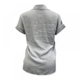 thumbnail image 3 of Womens Button Down Blouse Shirts Short Sleeve V Neck Casual Loose Collared Tops with Pockets, 3 of 5