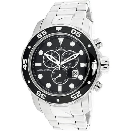 Invicta Men's Pro Diver 15081 Silver Stainless-Steel Swiss Parts Chronograph Diving Watch