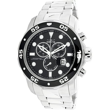 Invicta Men's Pro Diver 15081 Silver Stainless-Steel Swiss Parts Chronograph Diving Watch