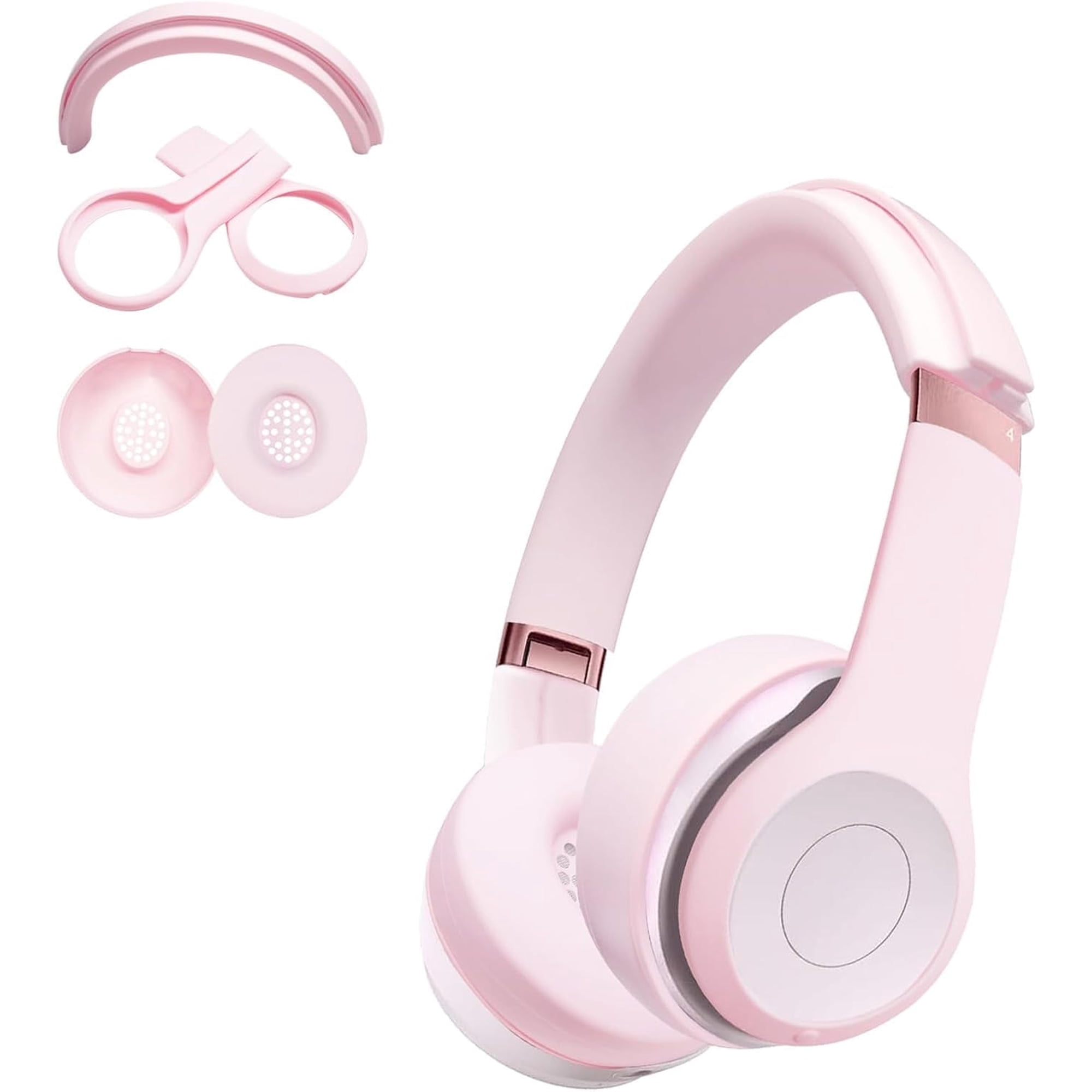 3-in-1 Silicone Sweat Case Cover Compatible with Beats Solo 4, Cute Earpad Covers/Headband Cover/Shell Covers Compatible with Beats Solo4 & Solo3 Headphones Accessories, Sweatproof & Easy to Clean