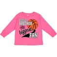 thumbnail image 3 of Inktastic Little Brother and Biggest Fan Basketball Player Boys Long Sleeve Toddler T-Shirt, 3 of 5