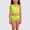 Yellow, variant on Girls Two Piece Swimsuit Solid Color Cut Out Tankini Set for Summer Beach and Pool Play