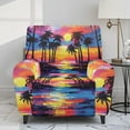 thumbnail image 2 of FOR U DESIGNS Palm Tree Pattern Recliner Chair Covers 4-Pieces Comfortable Chair Covers for Living Room Anti-Dust Furniture Protector Home Decor Accessories, 2 of 8