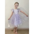 thumbnail image 6 of IBTOM CASTLE Toddler Kids Girls Butterfly Dress Sparkle Tulle Ruffle Sleeve Wedding Formal Birthday Pageant Shoot Dresses Purple, 6 of 7