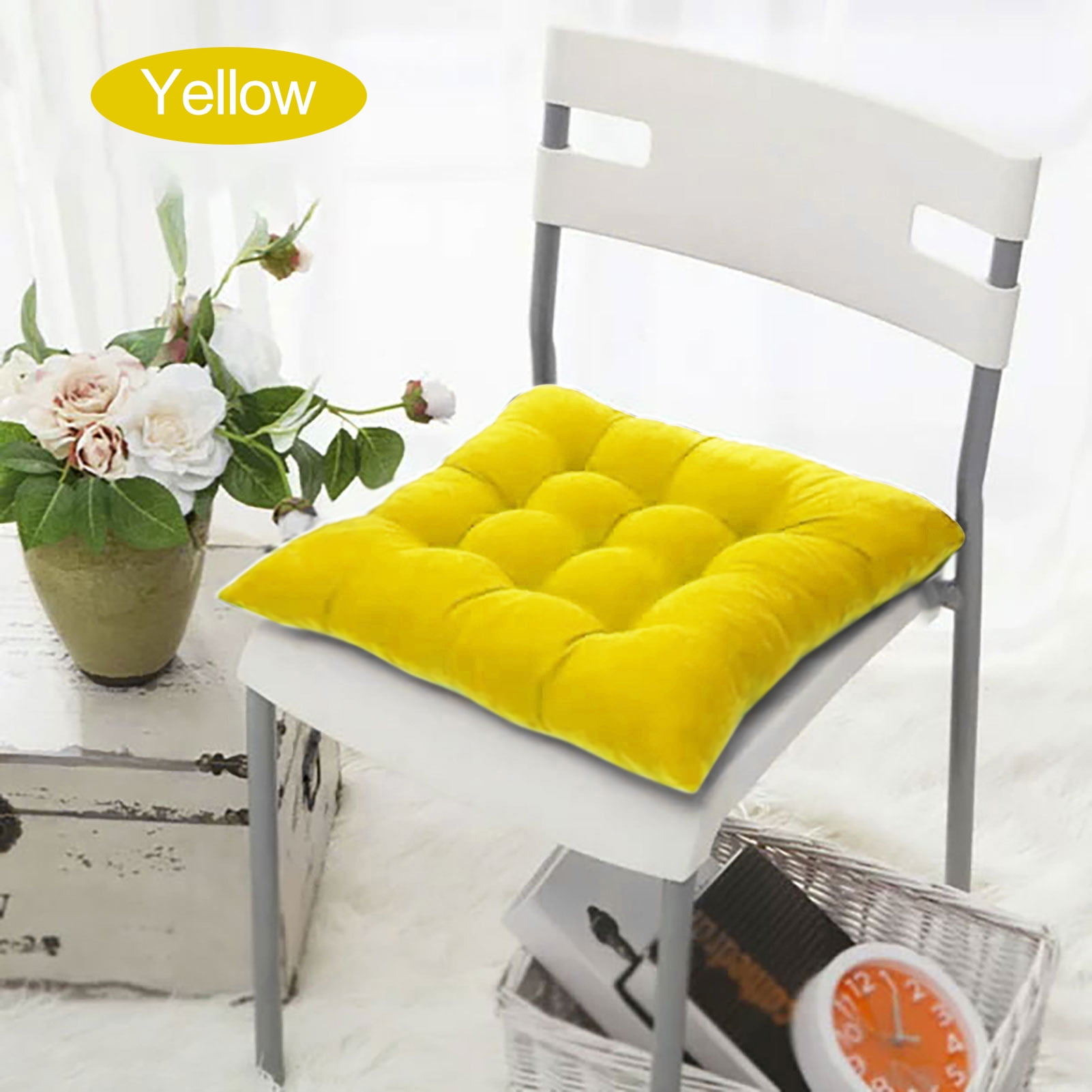 2 Pcs Chair Cushions with Ties Anti Skid Chair Pads for Indoor, Outdoor