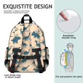 thumbnail image 5 of Dinosaur and Text Beige Pattern Cute School Backpack Bag for School with Padded Back and Adjustable Shoulder Straps 15.25"x11.5"x5.25", 5 of 5