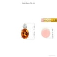 thumbnail image 3 of ANGARA Natural Oval Citrine Solitaire Pendant with Diamond in 14K Rose Gold for Women (Size-7x5mm) | November Birthstone, Birthday, Anniversary, Jewelry Gift for Women | Natural Citrine Necklace, 3 of 8