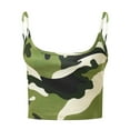 thumbnail image 3 of Tank Tops for Women Camouflage Sleeveless Bustier Bra Vest Crop Blouse T-Shirt Camis Top, 3 of 8