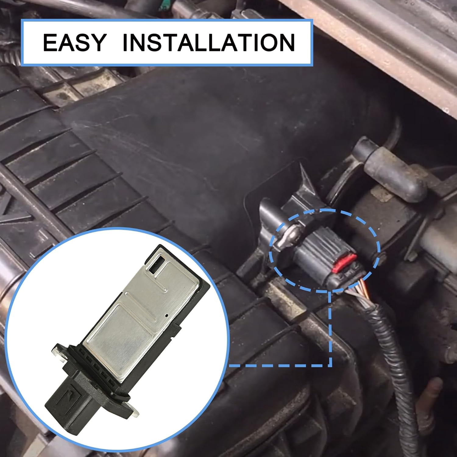 Mass Air Flow Sensor MAF Sensor Compatible with Ford Escape Expedition Explorer F150 F250 F350 Lincoln MKX MKZ Navigator Town Car Mercury Mariner Mountaineer Replaces 3L3Z-12B579-BA MAF0012