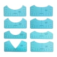 thumbnail image 1 of jifeng 8 Pieces T Shirt Ruler Guide Alignment Tool Making Tools Calibration Ruler Front Blue, 1 of 9