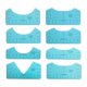 thumbnail image 1 of Guía para hacer reglas de camisetas Macarena 8 unidades PVC Azul, 1 of 8