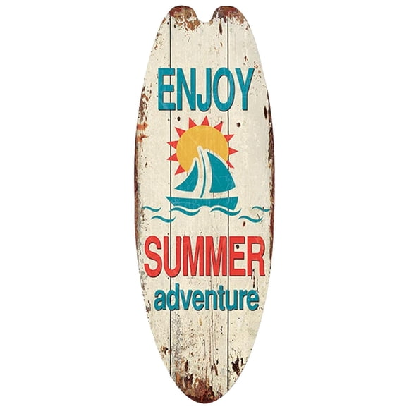 Letreros de Tablas de Surf SurfRush 1Pza 16x45cm Madera Tabla de Surf.