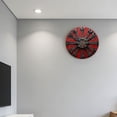 thumbnail image 5 of Hoease 10 Inch Silent Wall Clock, Industrial Wrench Red Rust Decorative Wall Clock, Battery Operated Non-Ticking Round Clock for Garage Workshop Home Decor, 5 of 10