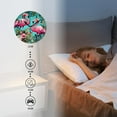 thumbnail image 4 of Non-Ticking Sweep Movement Wall Clock Battery Operated Analog Wall Clocks Decorative for Bedroom-Vivid Flamingo Plants and Flowers Green(10inch), 4 of 4
