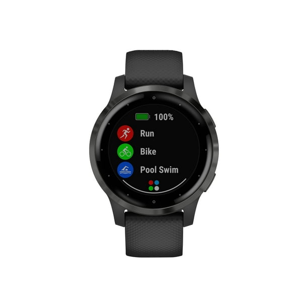 garmin vivoactive 3 black smartwatch with slate bezel