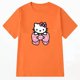 thumbnail image 5 of Hello Kitty-Camiseta holgada de algodón de manga corta para niña, Top deportivo informal, estampado de Color puro, dulce y fino, moda infantil, 5 of 5