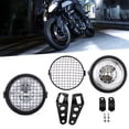 thumbnail image 3 of Headlight Grill Kit, White Light Headlamp Cover Set  For Motorcycles, 3 of 8