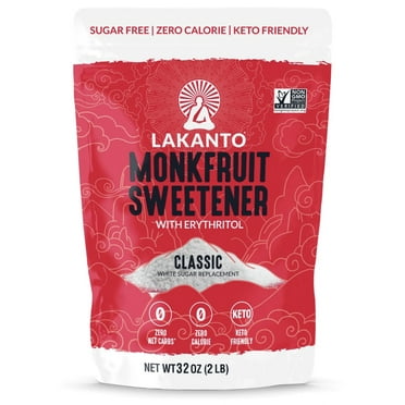 Lakanto Classic Monk Fruit Sweetener - White Sugar Substitute, 2 lbs, 1 Count