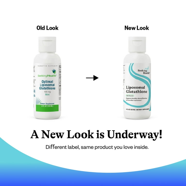 Seeking Health Optimal Liposomal Glutathione, Reduced Antioxidant Liquid  Supplement, Mint, 100 mg, 4 fl oz (120 ml)